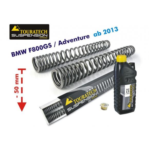 Progressive fork springs for BMW F800GS / Adventure since 2013 lower suspension adjustment by 50mm