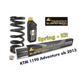 Progressive exchange springs for fork and shock tube, KTM 1190 Adventure since 2013 without EDS