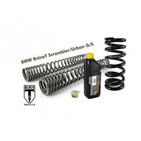 Black-T progressive interchange springs for fork and shock tube, BMW RnineT Scrambler/UrbanG/S ab 2015