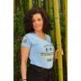 Camiseta "Adventure Equipment", mujer, azul claro