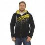 Sudadera con cremallera "Triangel" hombre, negra