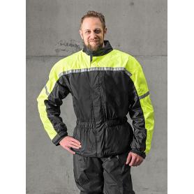 Waterproof raincoat jacket in black