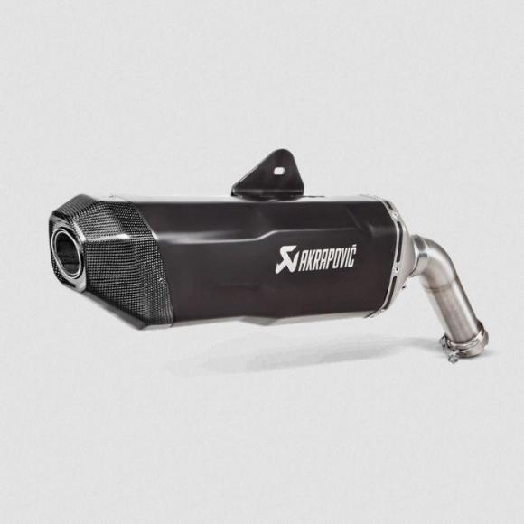 Akrapovic slip-on exhaust, titanium, black for BMW F850GS / Adventure and F750 GS of 2018