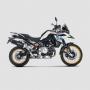 Akrapovic slip-on exhaust, titanium, black for BMW F850GS / Adventure and F750 GS of 2018