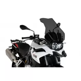 Puig Touring Plus screen for BMW F750GS (18') / BMW F850GS (18'-) / BWM F850 GS Adv (19'-) with OEM Standard screen. - Dark Smoked