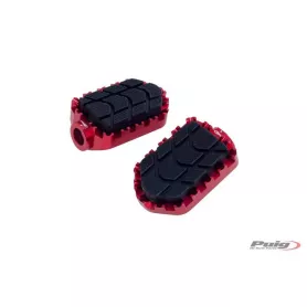 Puig Enduro model rider footpegs set (without hardware) - Red