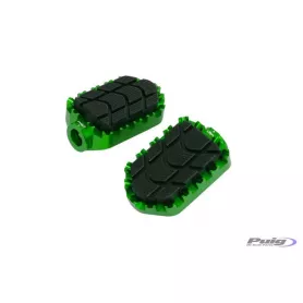 Puig Enduro model rider footpegs set (without hardware) - Green