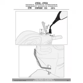 Kit for mounting a sun visor GIVI on SYM SYMPHONY models