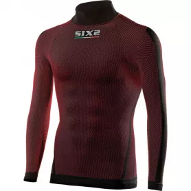 Sixs TS3 Carbon Underwear® Long Sleeve / High Neck TS3 Carbon Underwear® Undershirt - Dark red