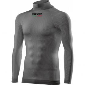 Sixs TS3 Carbon Underwear® Long Sleeve / High Neck TS3 Carbon Underwear® Undershirt - Gris oscuro mate