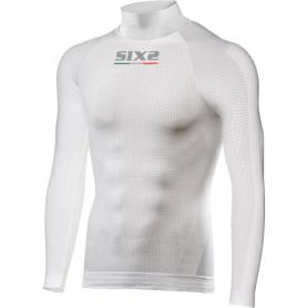 Sixs TS3 Carbon Underwear® Long Sleeve / High Neck TS3 Carbon Underwear® Undershirt - White