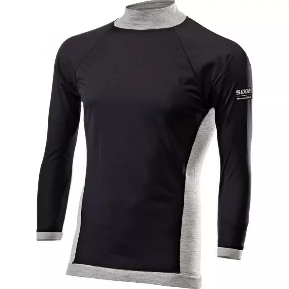 Technical T-Shirt Long Sleeve / High Neck Windshell Merinos Wool® TS4M