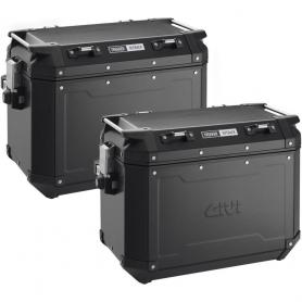 Set of side cases Trekker Outback 37/48 liters Givi - Anodized Black