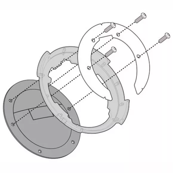 Kit adaptador para Bolsas Sobredepósito Tanklock Givi para Kawasaki