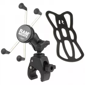 Tough-Claw™ small RAM base with short double-plug arm and large universal X-Grip® phone holder