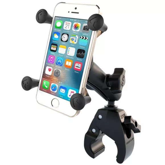 RAM Tough-Claw™ small base with double arm and universal X-Grip® Cell / iPhone cradle