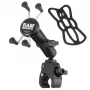 RAM Tough-Claw™ small base with double arm and universal X-Grip® Cell / iPhone cradle