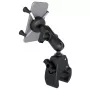 RAM Tough-Claw™ small base with double arm and universal X-Grip® Cell / iPhone cradle