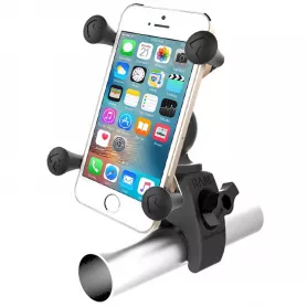 RAM Tough-Claw™ holder (with handlebar clamp) with universal X-Grip® phone holder