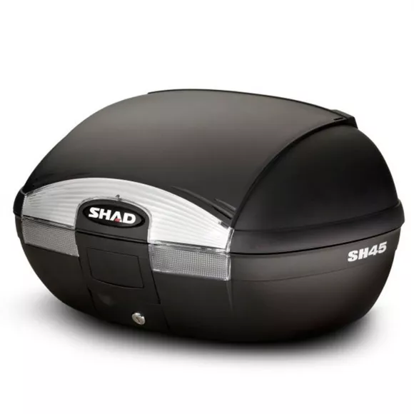 Topcase SH45 in black with capacity for two helmets by Shad