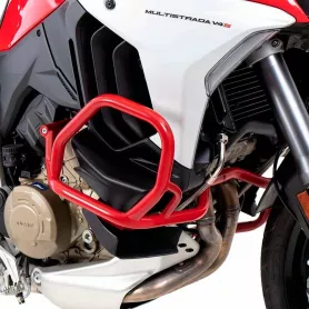 Engine protection bars for Ducati Multistrada V4 / S / S Sport (2021-) by Hepco&Becker - Red