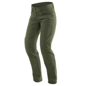 Motorcycle Pants Dainese Casual Slim Lady - Olive Green