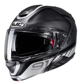 Modular Helmet HJC RPHA 91 Rafino - Black-Silver