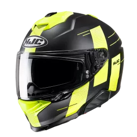 Full face helmet HJC i71 Peka - Black-Green