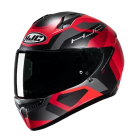 HJC C10 Tins Full Face Helmet - Black-Red