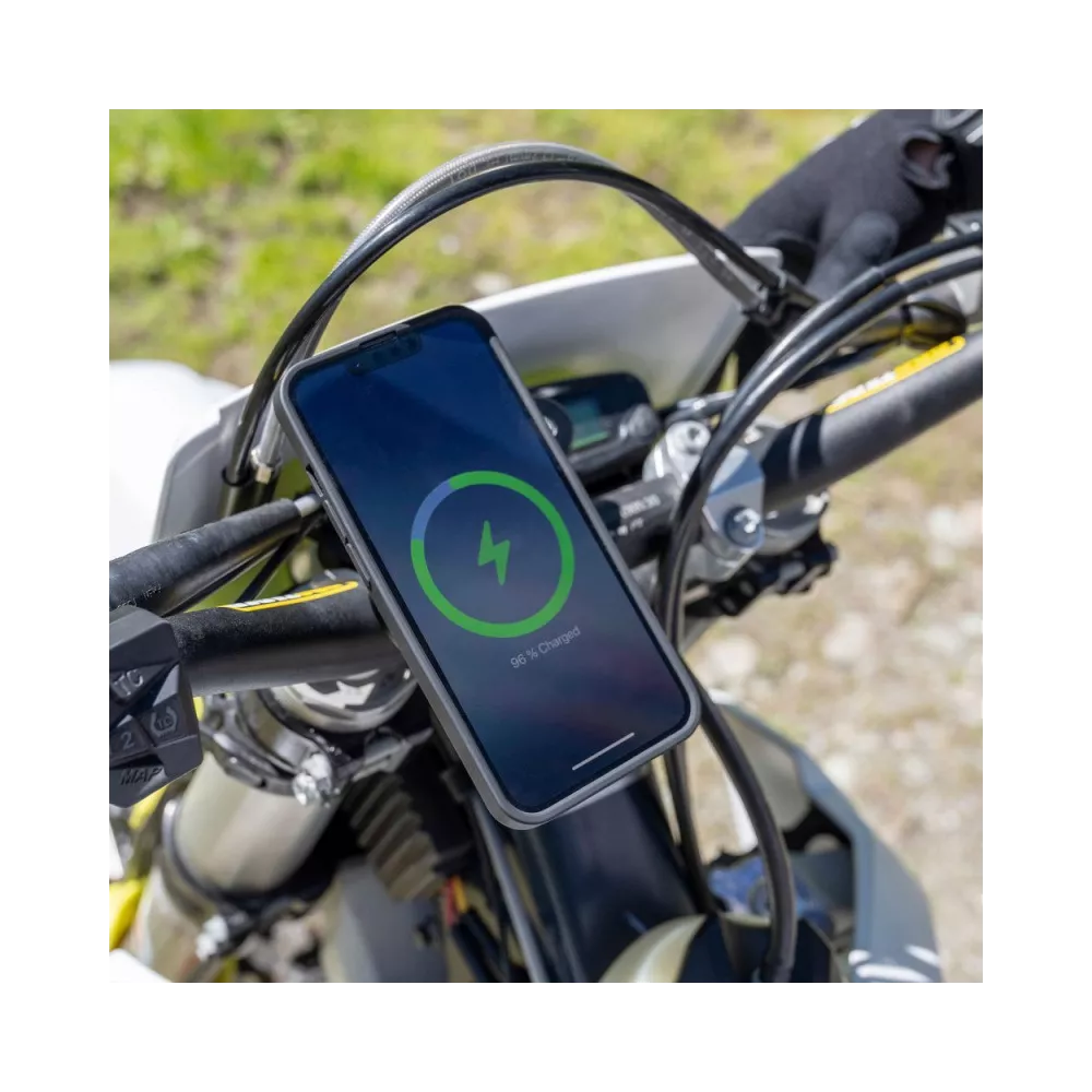Soporte de teléfono para bicicleta de motocicleta, soporte de módulo de  absorción de amortiguador, soporte de montaje antivibración, adaptador de  accesorios, Clip de bloqueo automático]