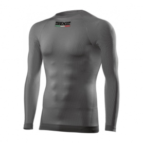 Camiseta Técnica Manga Larga / Cuello Redondo Todo el Año Carbón Underwear® TS2 - Gris oscuro