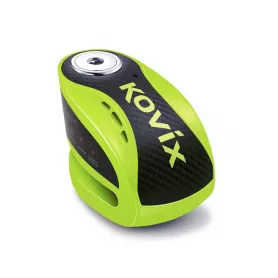 Motorcycle disc lock KOVIX with alarm KNX6 - Verde Fluo