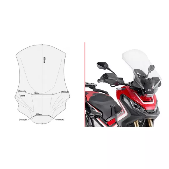 Givi Spoiler Screen for Honda X-ADV 750 (17-18)