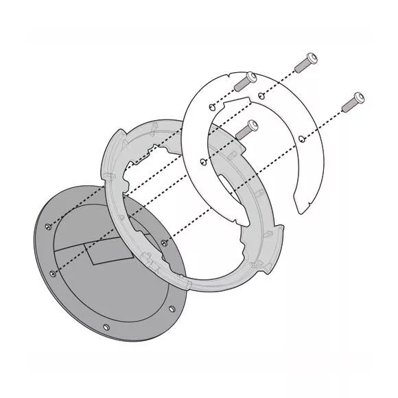 Metal adapter kit for the use of tank bags TANKLOCK, TanklockED